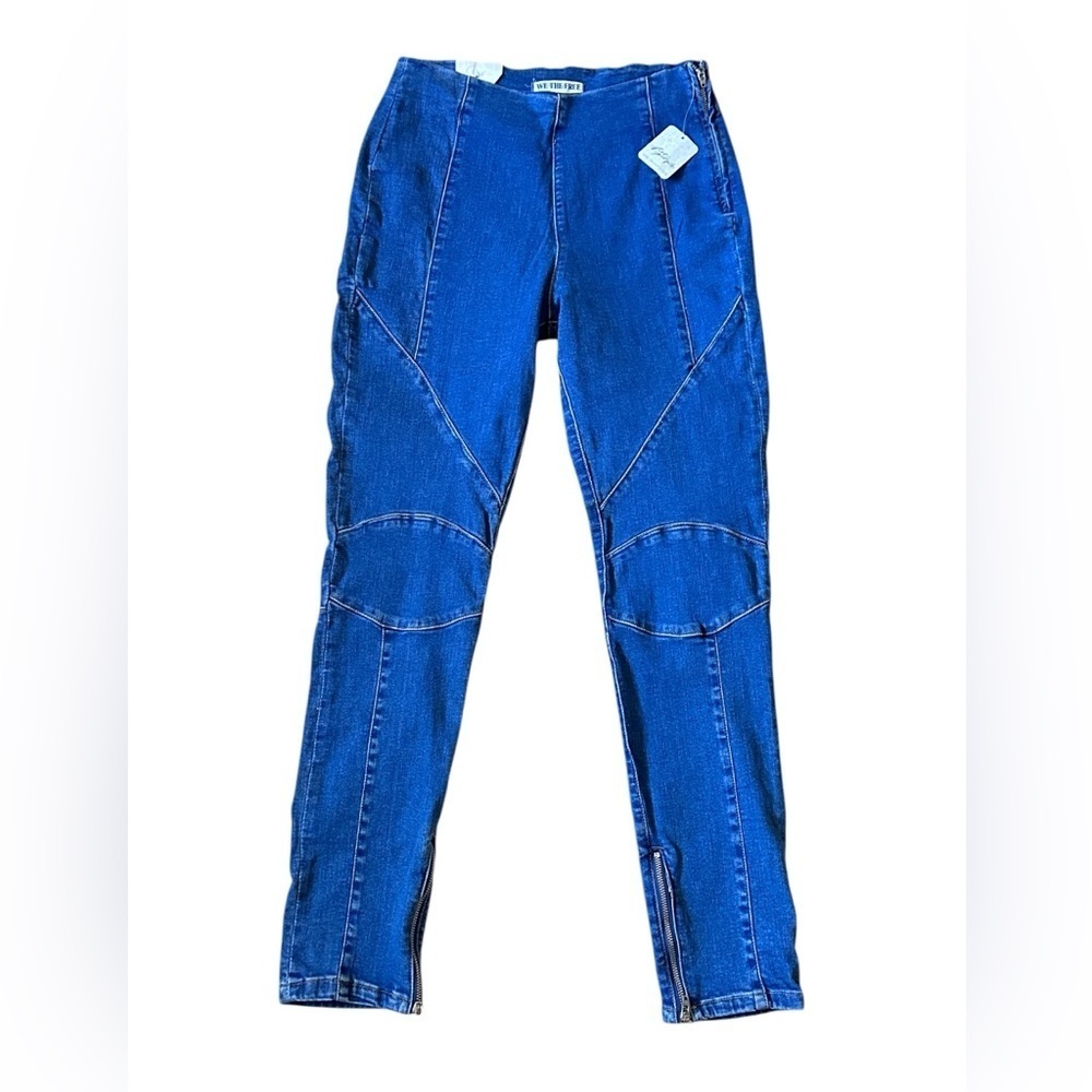 NWT Free People Bella Moto Skinny Jean in Prophecy - Picture 4 of 8